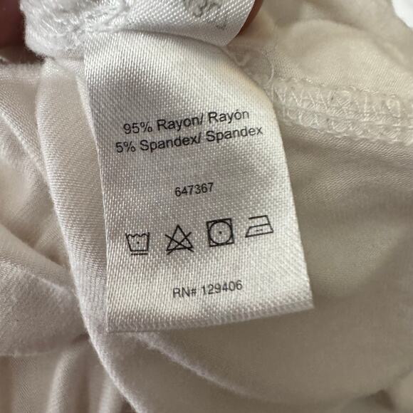 Venus White Twisted Knot Detail Short Sleeve Tunic Tee Size 3X - Picture 6 of 7